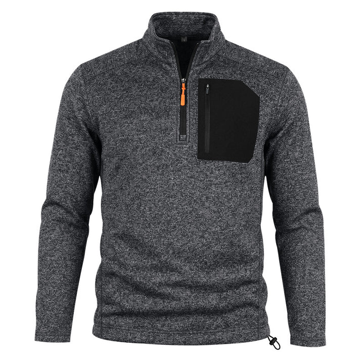 Herren Outdoor-Fleecepullover mit Halbzip und Brusttasche Echoarchiv