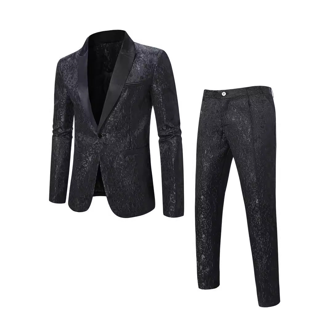 Herren elegantes Anzugset mit dekorativem Muster Echoarchiv