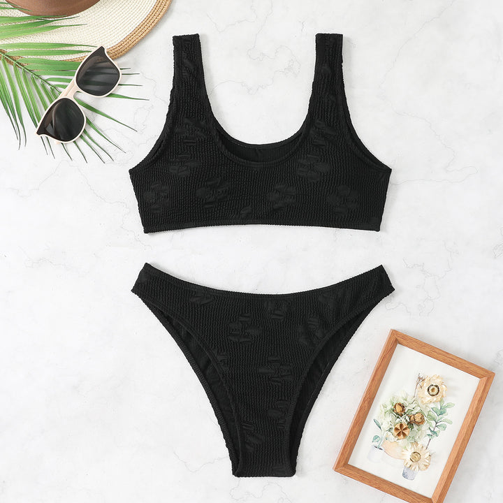 Damen Crop-Bikini-Set mit strukturierter Oberfläche Echo Archiv