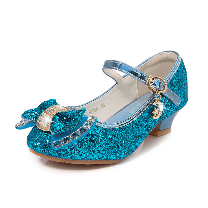 Mädchen Elegante Glitzer Ballerinas mit dekorativer Schleifen- und Strassapplikation Echo Archiv