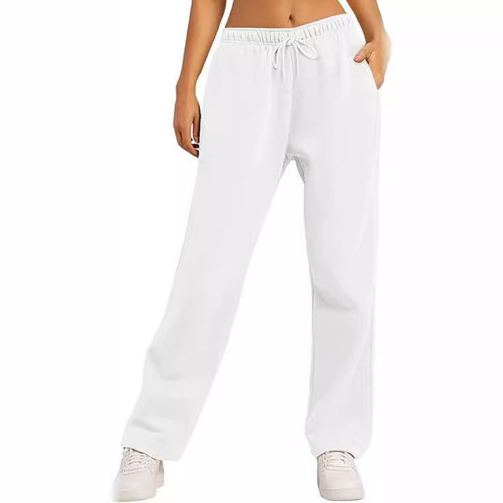 Damen Bequeme Freizeithose mit elastischem Bund und seitlichen Taschen Echoarchiv