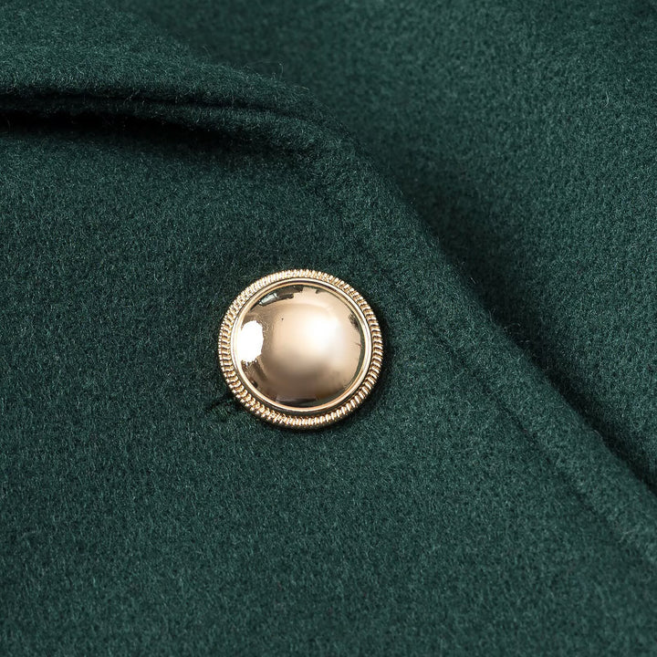 Damen Kurz-Peacoat aus Wollmix mit doppelreihiger Knopfleiste und Manschettenriemen Echoarchiv