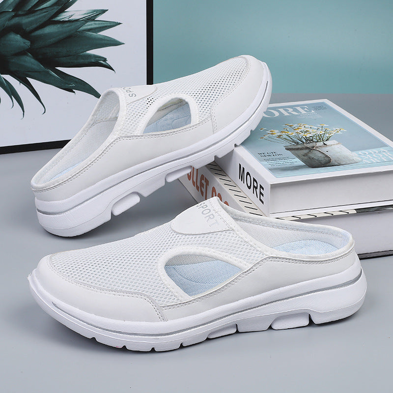 Damen nan atmungsaktive Netzgewebe-Slipper mit ergonomischem Komfortfußbett Echo Archiv