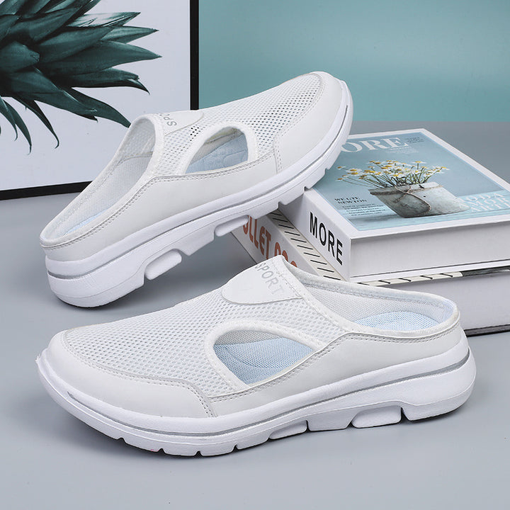Damen nan atmungsaktive Netzgewebe-Slipper mit ergonomischem Komfortfußbett Echo Archiv