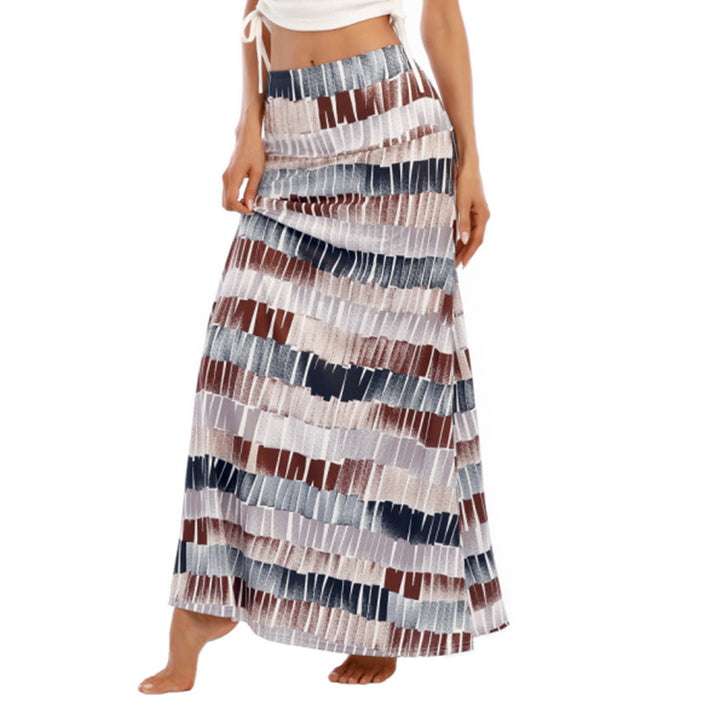 Damen nan Maxirock mit Elastikbund und Eingrifftaschen im Boho-Muster Echo Archiv