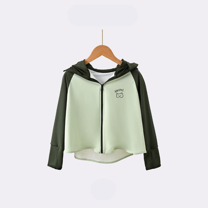 Kinder UV-Schutzjacke mit Kapuze und atmungsaktiven Eigenschaften Echo Archiv