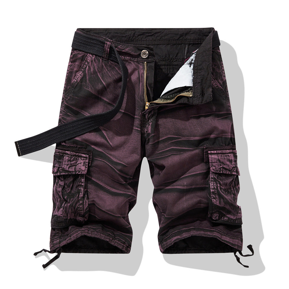 Herren Multifunktionale Cargo-Shorts mit seitlichen Taschen und verstellbarem Bund Echoarchiv