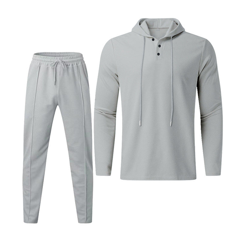 Herren sportives Hoodie und Jogginghose Set im strukturierten Design Echoarchiv