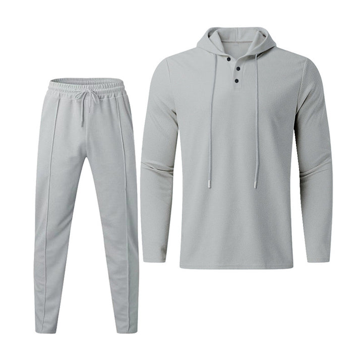 Herren sportives Hoodie und Jogginghose Set im strukturierten Design Echoarchiv