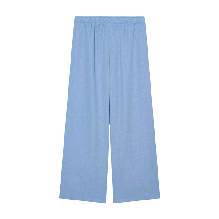Damen Weite Palazzo-Hose mit elastischem Bund und fließendem Leinenmix Echo Archiv