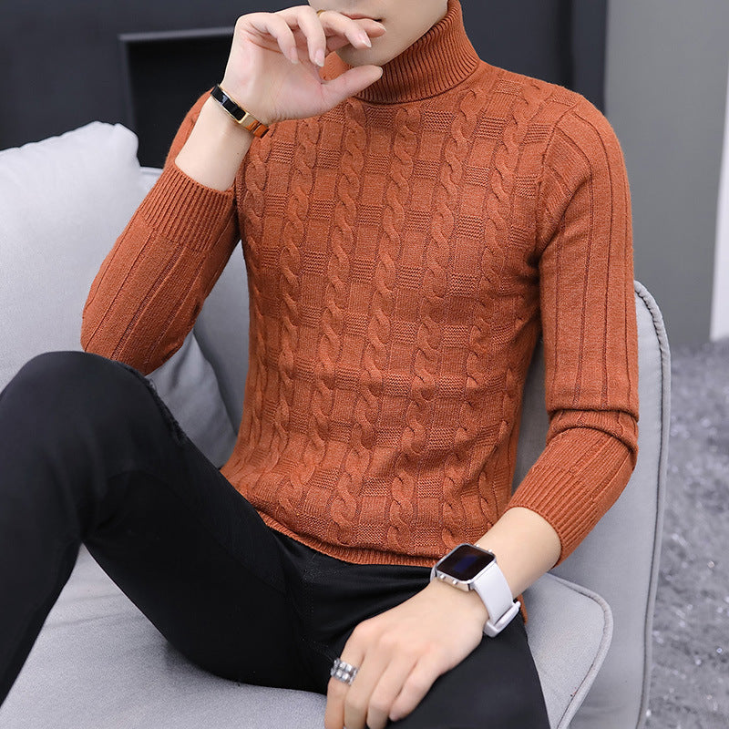 Herren raffinierter Strickrollkragenpullover Echoarchiv