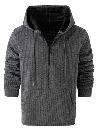Herren lockerer Hoodie mit Reißverschluss und Kängurutasche Echoarchiv