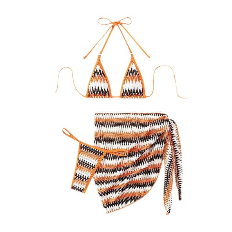 Damen Triangel-Bikini mit kreativem Zickzack-Design Echo Archiv