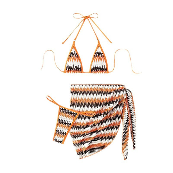 Damen Triangel-Bikini mit kreativem Zickzack-Design Echo Archiv