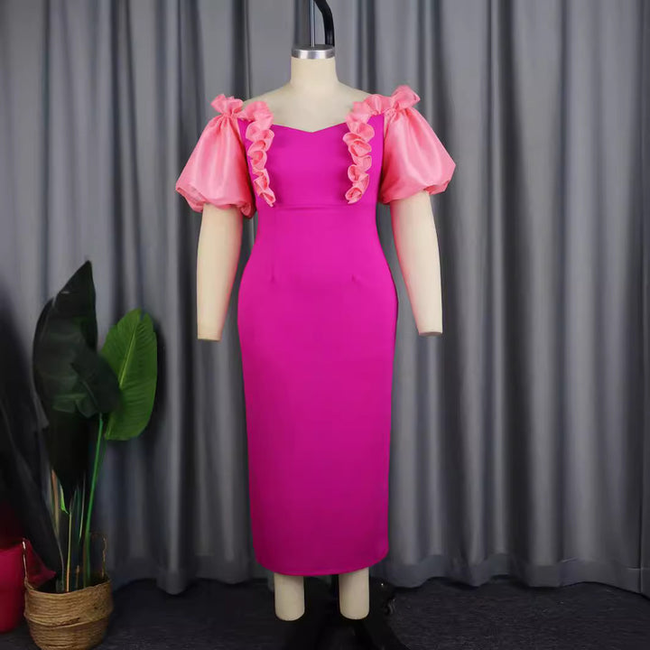 Damen Langkleid mit voluminösen Rüschensäumen Echo Archiv