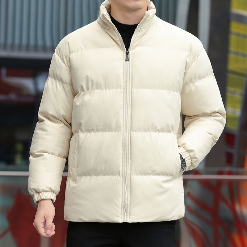 Herren Kurz geschnittene gesteppte Thermojacke mit Stehkragen, Zwei‑Wege Reißverschluss und elastischen Bündchen Echo Archiv