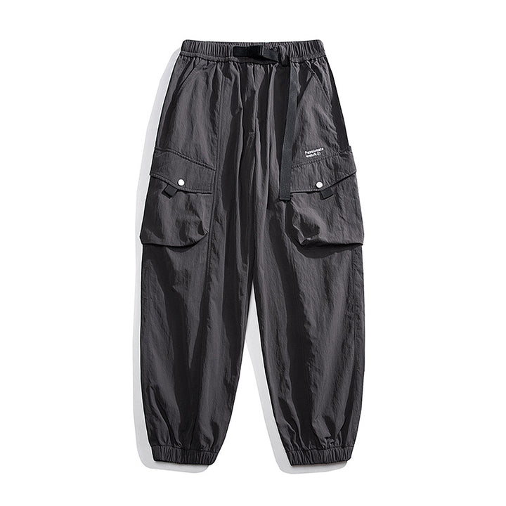 Unisex Lockere Nylon-Cargohose mit elastischem Bund und Knöchelbündchen Echo Archiv