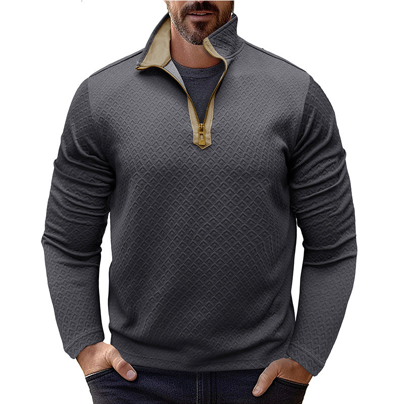 Herren Stehkragenpullover mit Reißverschluss Echoarchiv