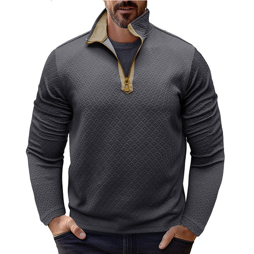 Herren Stehkragenpullover mit Reißverschluss Echoarchiv