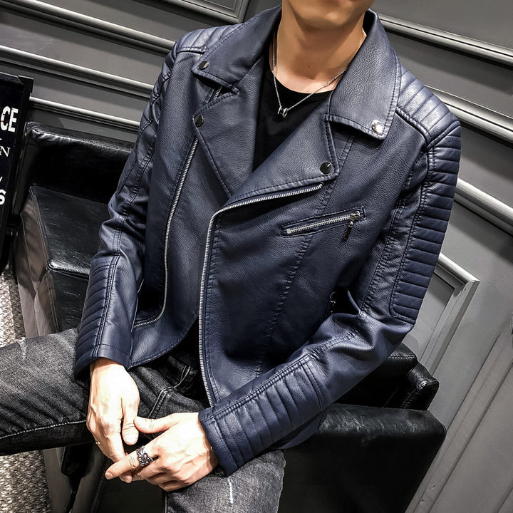Herren Modische Bikerjacke aus hochwertigem Kunstleder Echo Archiv