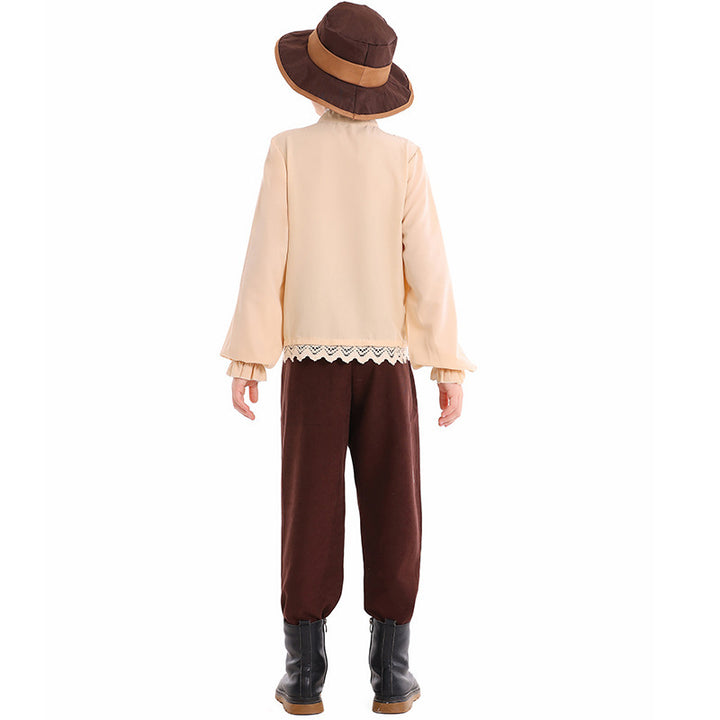 Unisex nan Kinderkostüm Set mit bestickter Paisley-Weste und Rüschenbluse Echo Archiv