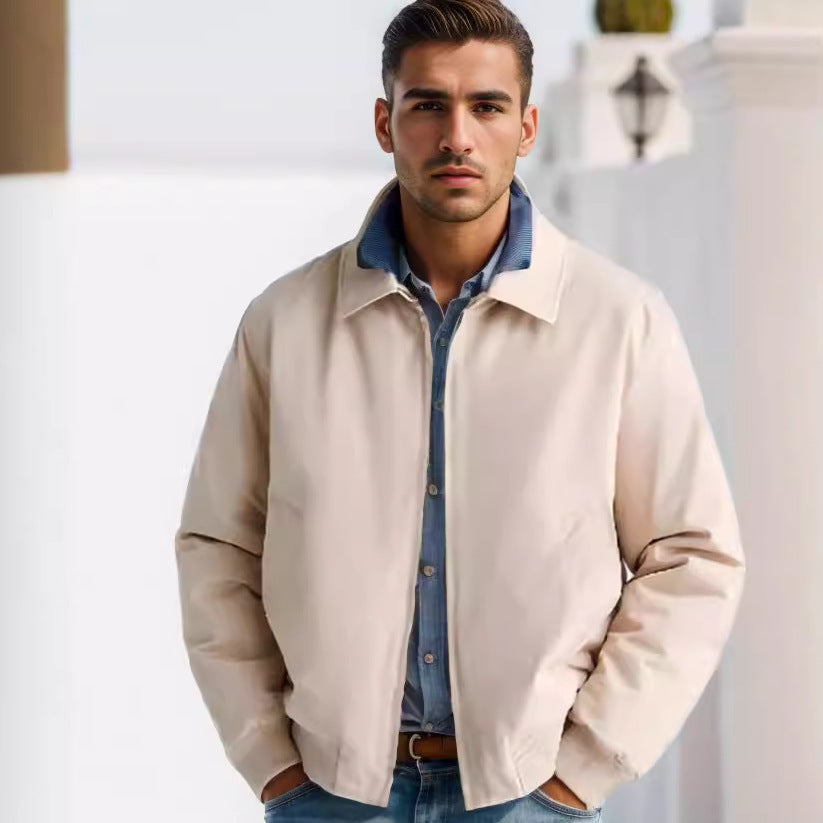 Herren modische Übergangsjacke im sportlichen Schnitt mit Reißverschluss und praktischen Taschen Echoarchiv