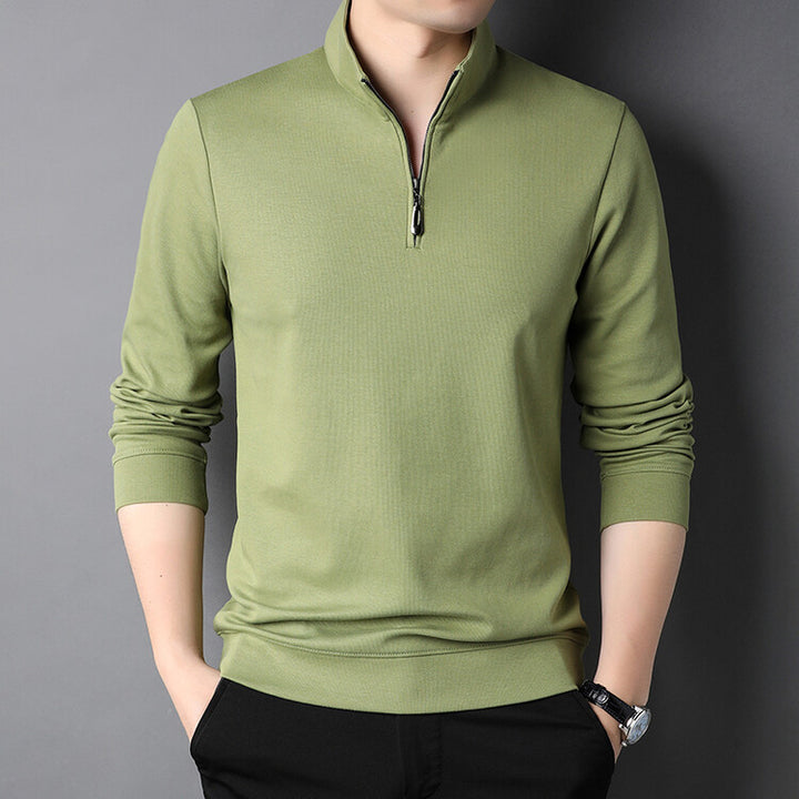 Herren Stehkragen Pullover mit Reißverschluss Echoarchiv