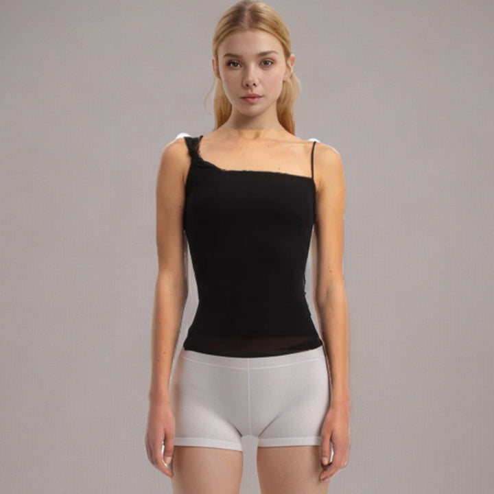 Damen lässiges Trägershirt mit knoten Detail Echo Archiv