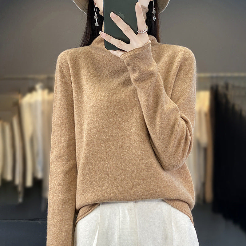 Damen Weicher Feinstrick-Rollkragenpullover mit kaschmirähnlicher Haptik und verlängerten Bündchen Echoarchiv
