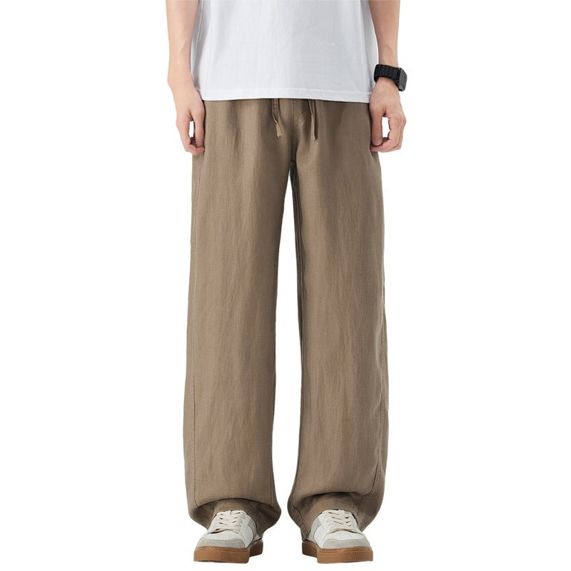 Herren Lässige und bequeme weite Leinenhose Echo Archiv