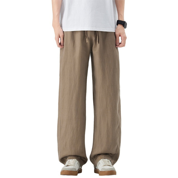 Herren Lässige und bequeme weite Leinenhose Echo Archiv