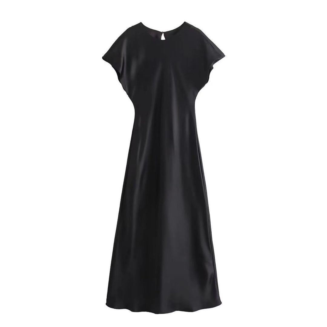 Damen Elegantes Maxikleid mit V-Ausschnitt und fließendem Schnitt Echo Archiv