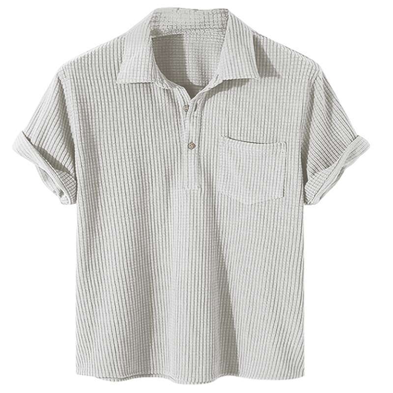 Herren Texturiertes Kurzarm Poloshirt Echoarchiv