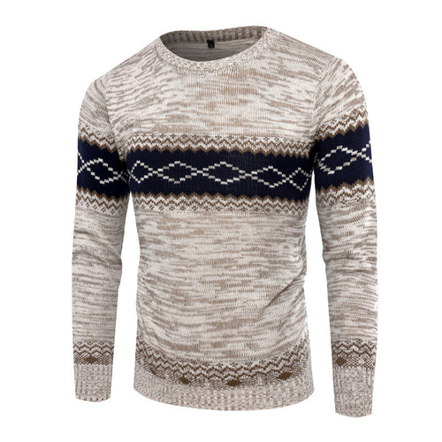 Herren Strickpullover mit modernem geometrischen Muster Echoarchiv