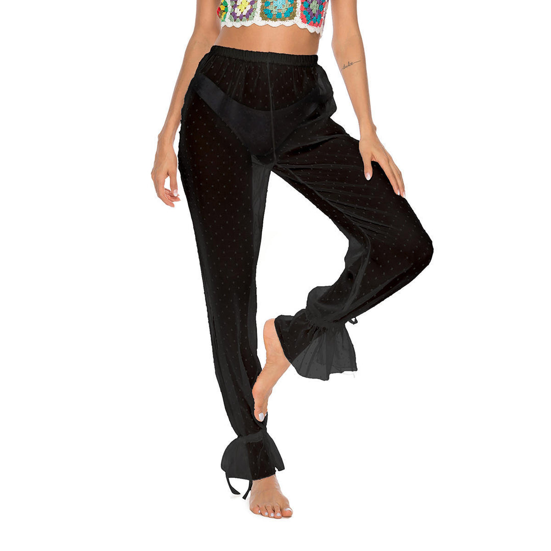 Damen elegante und luftige Palazzo-Hose mit Rüschendetails Echo Archiv