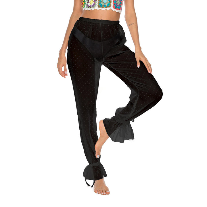 Damen elegante und luftige Palazzo-Hose mit Rüschendetails Echo Archiv