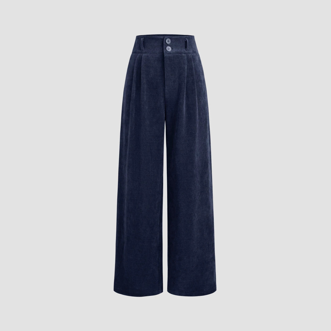 Damen Elegante und Weit geschnittene Cordhose Echo Archiv