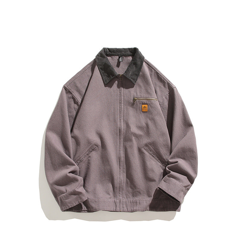 Herren robuste Freizeitjacke mit hohem Kragen und praktischen Taschen Echoarchiv