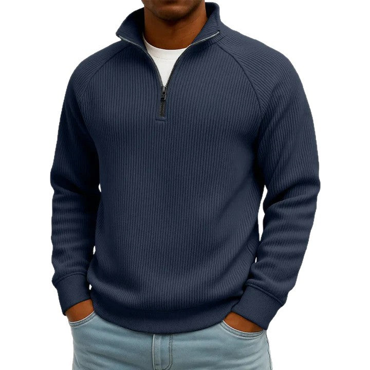 Herren Komfortabler Pullover mit Stehkragen Echoarchiv