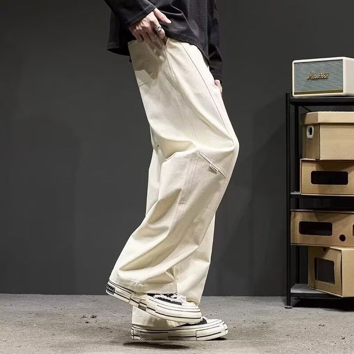 Herren Weitgeschnittene Utility-Hose mit Seitentaschen Echoarchiv