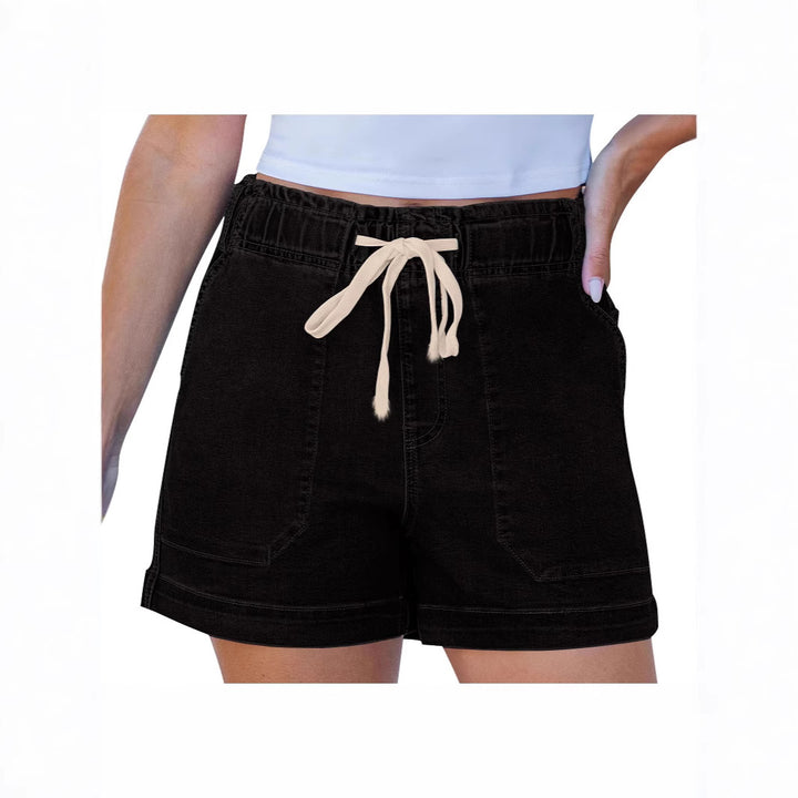 Damen bequeme Denim-Shorts mit Gummizug und praktischen Taschen Echo Archiv