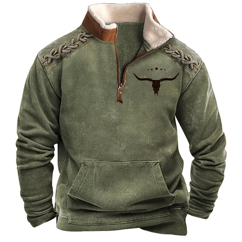 Herren Modischer Hoodie mit Kapuze und maritimem Druck Echoarchiv