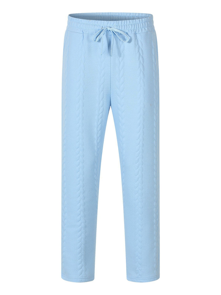 Herren Freizeitliche Stretch-Hose mit Kordelzug und strukturiertem Design Echoarchiv