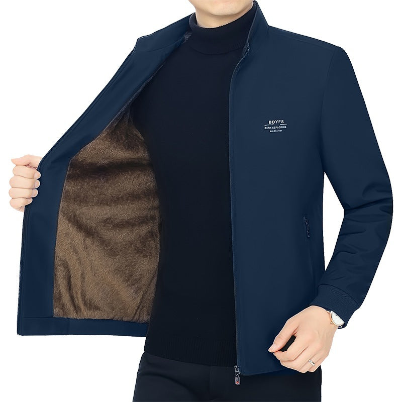 Herren Feldjacke mit Kontrast-Einsätzen und Brust-Reißverschlusstasche – Taviero