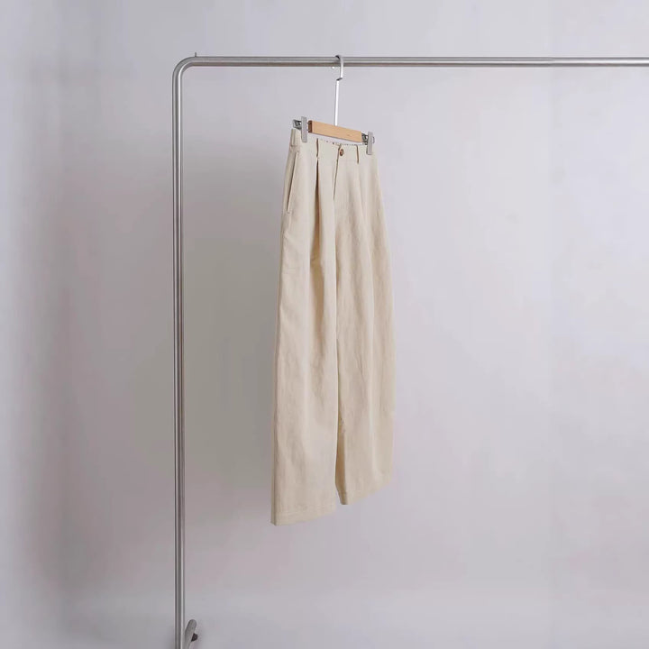 Damen Bequeme und lässige weit geschnittene Stoffhose Echoarchiv