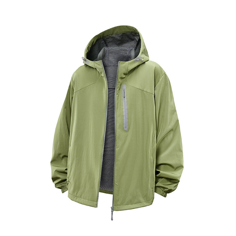 Herren Leichte Atmungsaktive Kapuzen-Outdoorjacke mit Minimalistischem Tech-Lining Echo Archiv