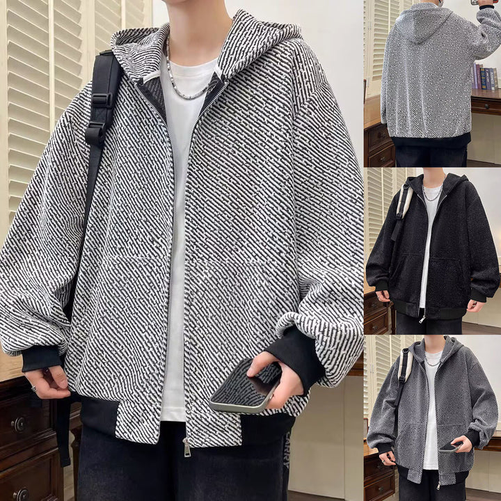 Damen Modische Jacke mit Kapuze und asymmetrischem Schnitt Echoarchiv