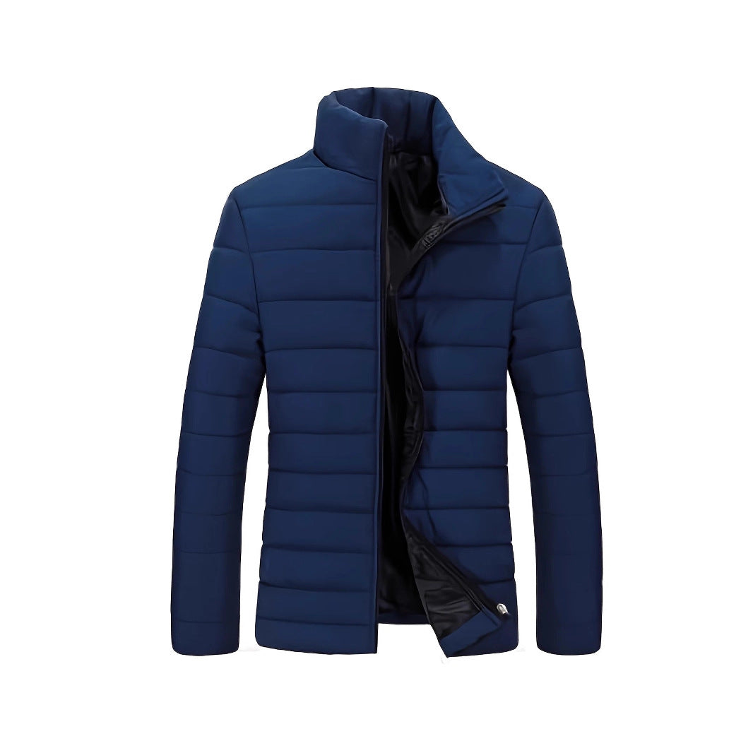 Herren Slim Fit Ultraleichte Thermosteppjacke mit hohem Stehkragen – Taviero