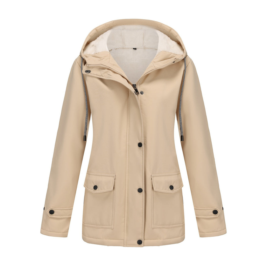 Damen Modische Outdoor-Jacke mit Fleece-Futter – Célinea