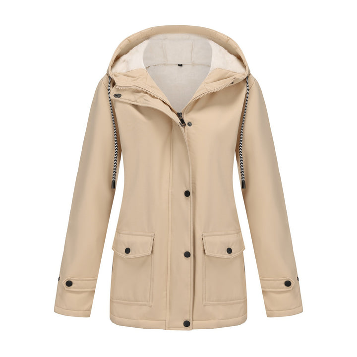 Damen Modische Outdoor-Jacke mit Fleece-Futter – Célinea